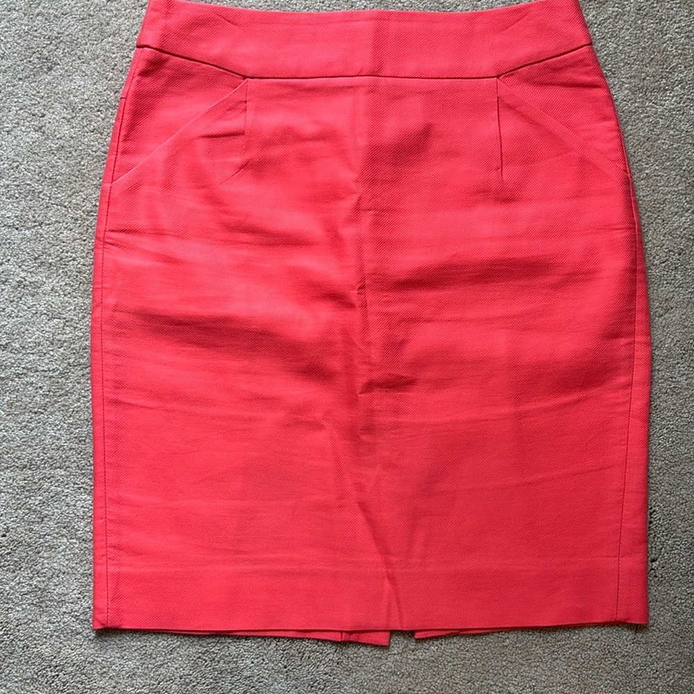 J. Crew Coral Pencil Skirt